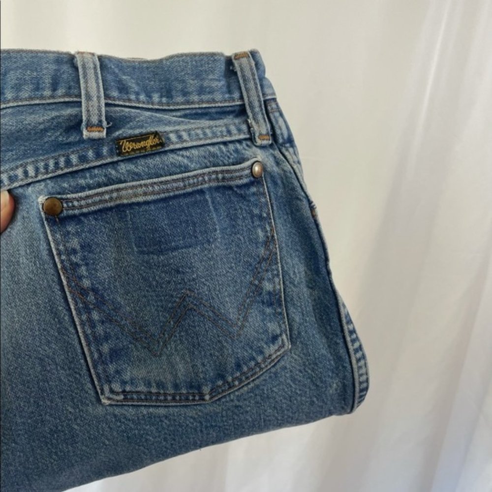 Vintage Wrangler Distressed High Waist Straight Leg Jeans